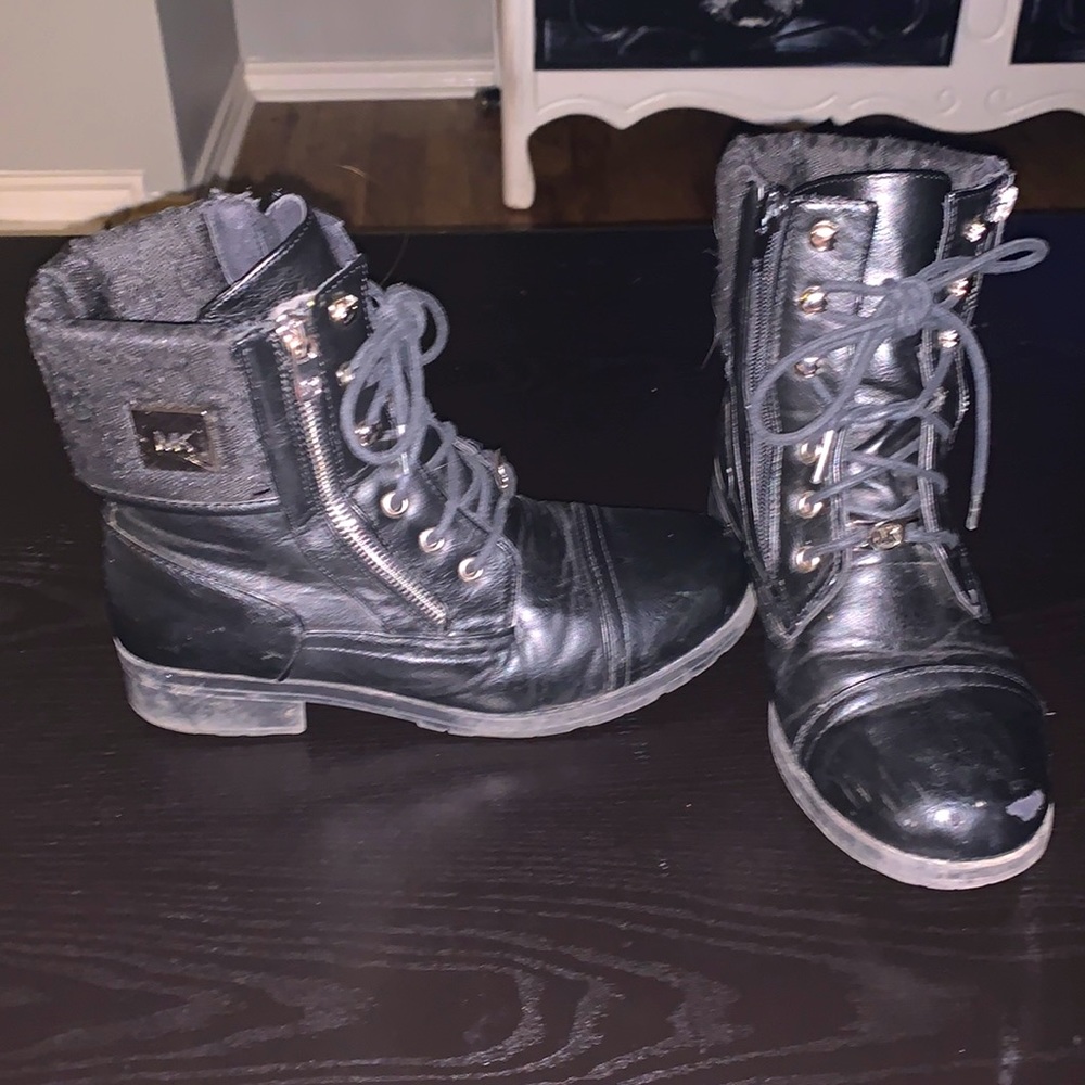 Michael Kors black classy combat boots